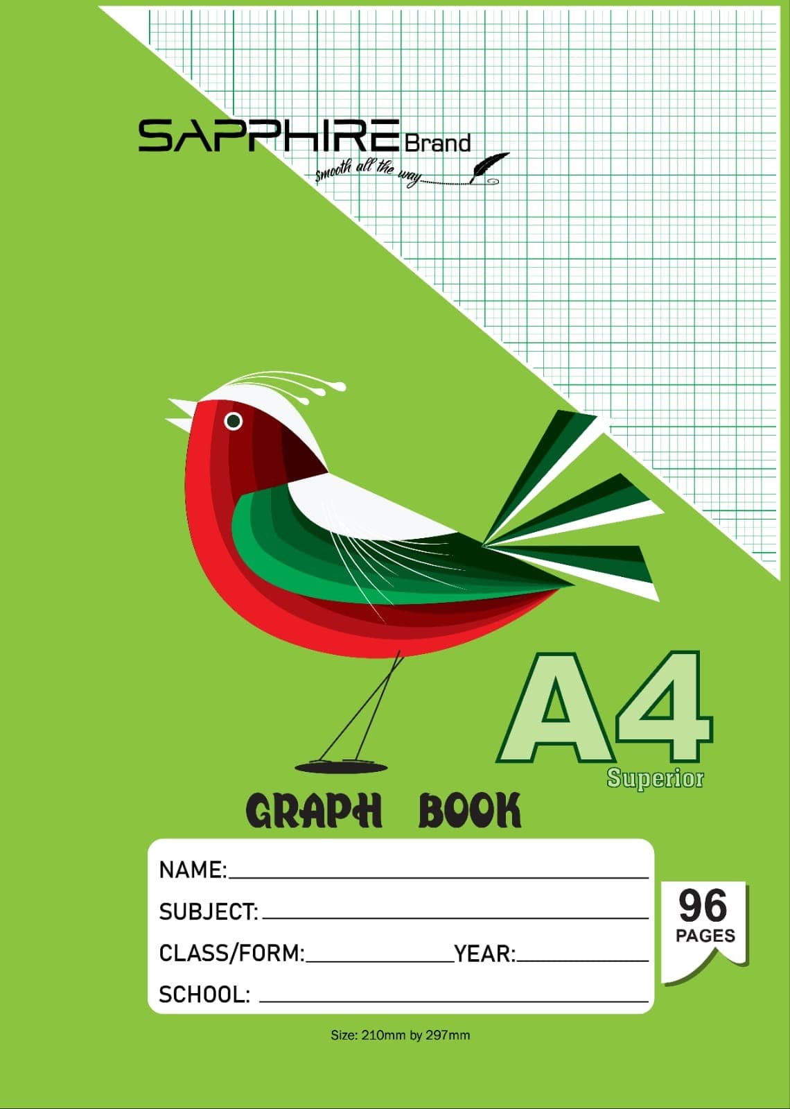 Sapphire Brand A4 Graph Book