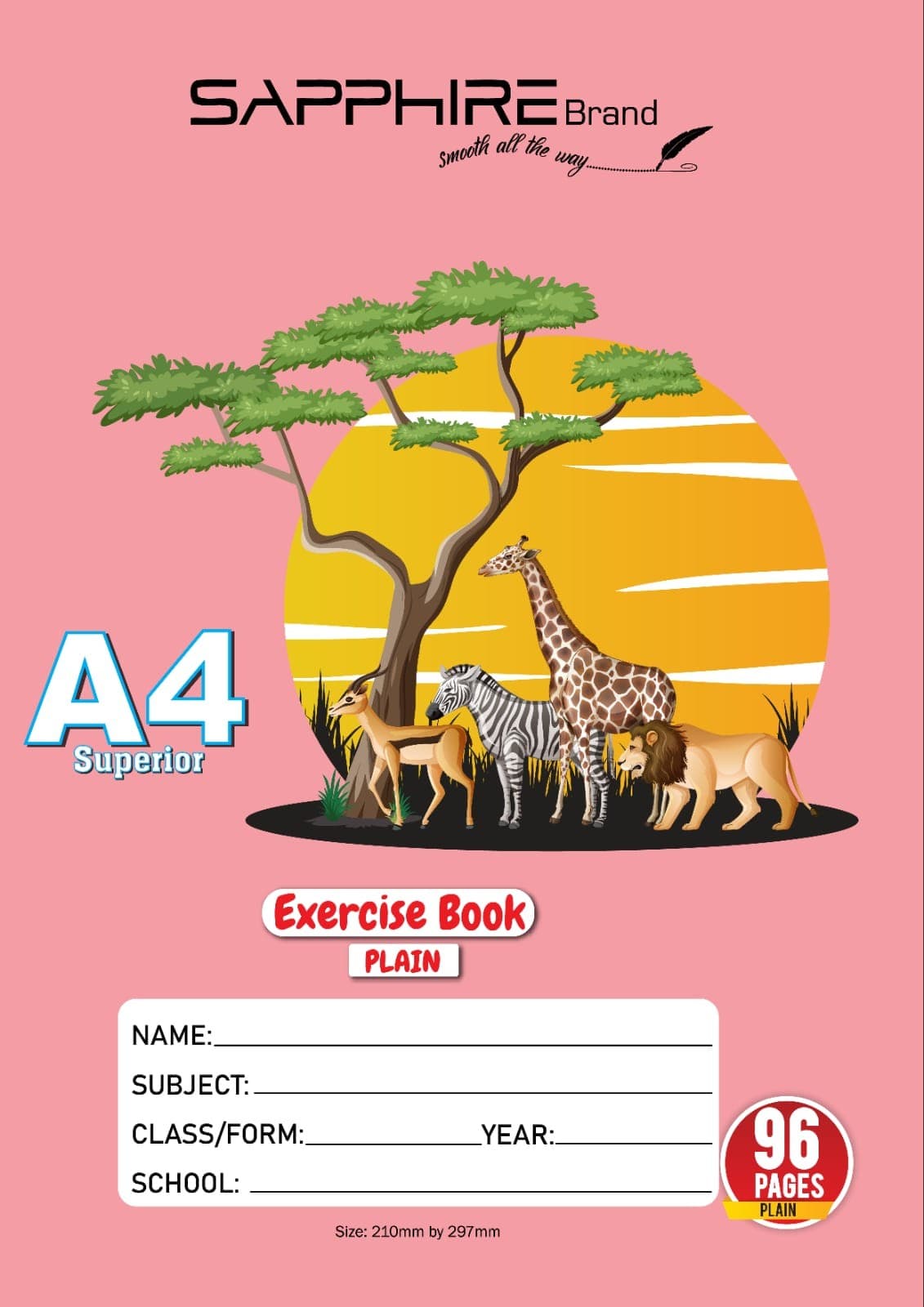 Sapphire Brand A4 Plain Exercise Book