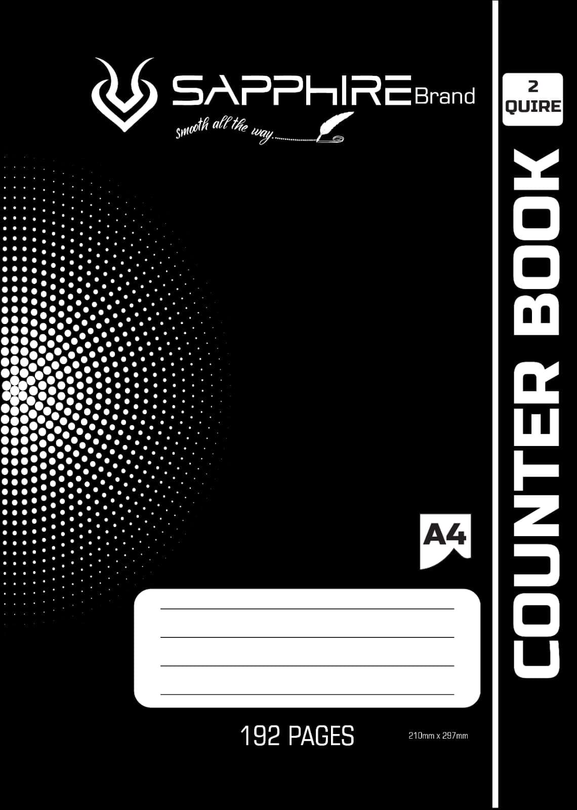 Sapphire Brand A4 Counter Book - 2 quire, 192 pages