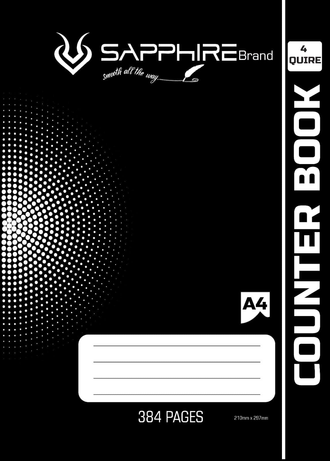Sapphire Brand A4 Counter Book - 4 quire, 384 pages